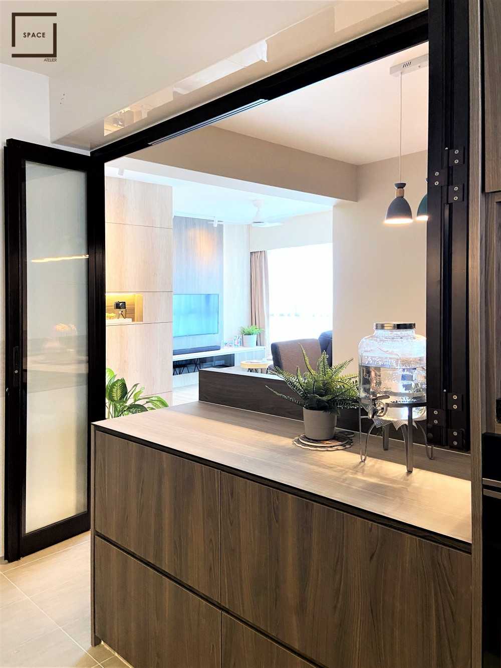 Contemporary Kitchen with Cupboard and Open Kitchen