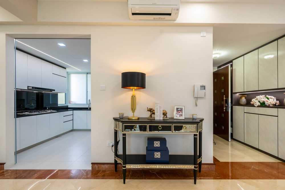 Contemporary Living Room with Feature Wall and Coffee Table