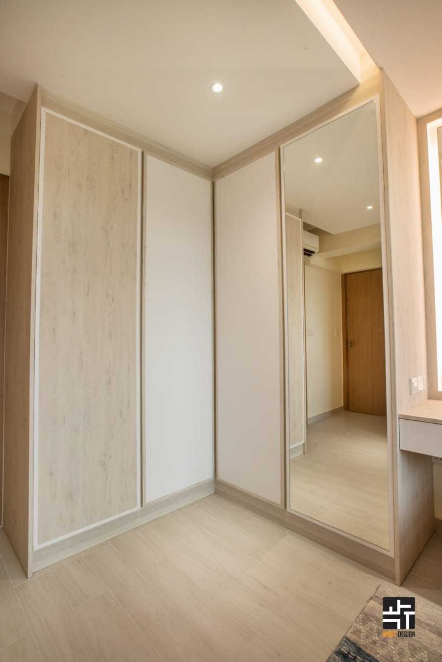 Contemporary Bedroom with Vinyl Flooring and Wood Flooring