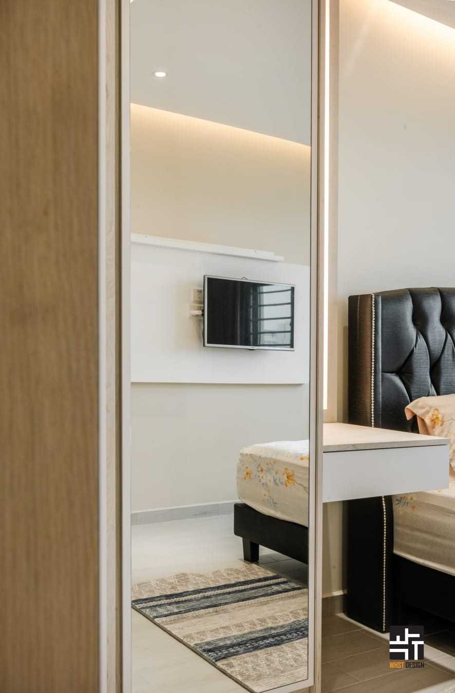 Contemporary Bedroom with Cove Lighting and Wardrobe