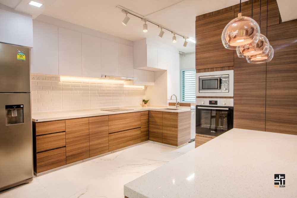 Minimalist Kitchen with Countertop and Kitchen Island
