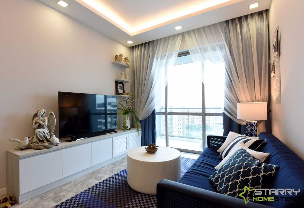 Modern Living Room with TV Console and Sofa