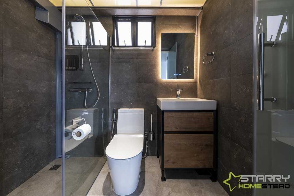 Scandinavian Bathroom with Wash Basins and Bathroom Tap