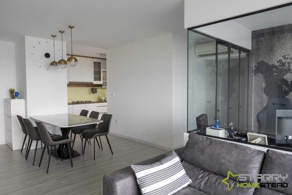 Scandinavian Living Room with Sofa and TV