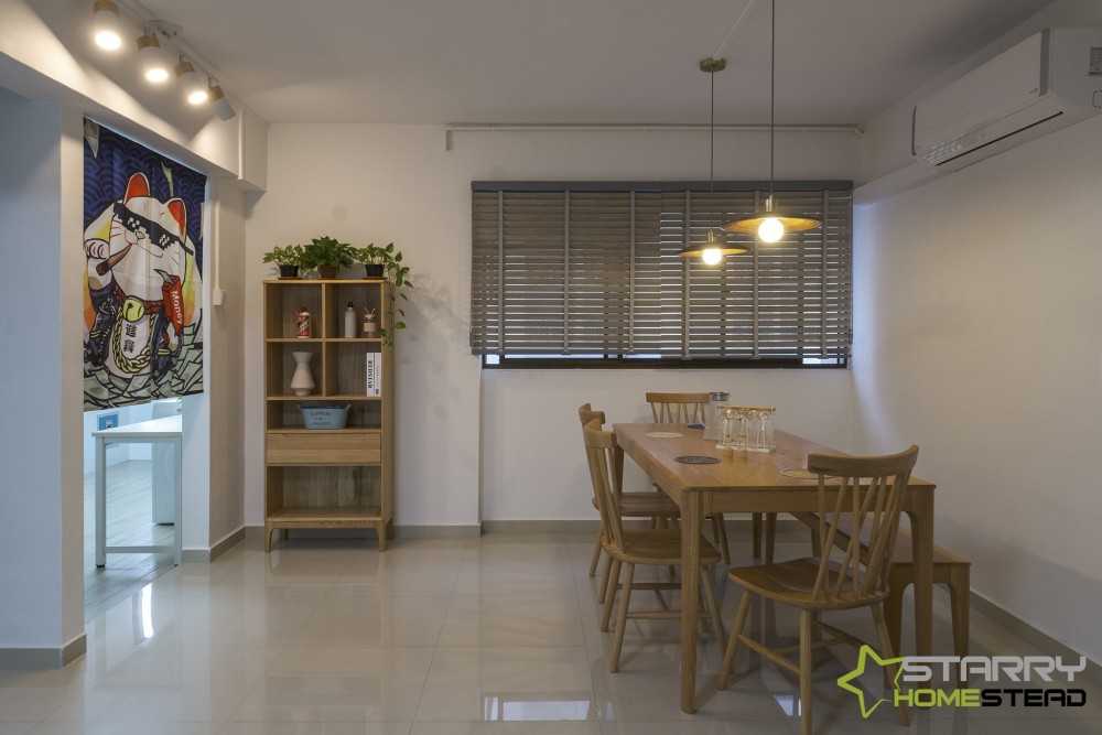Scandinavian Dining Room with Dining Table and Dining Chairs