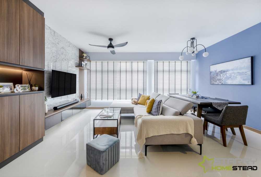 Scandinavian Living Room with TV Console and Coffee Table