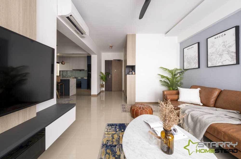 Modern Living Room with Sofa and TV
