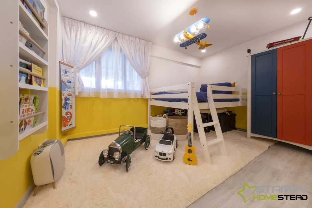 Country Kids Room with Built-in Bed and Toys