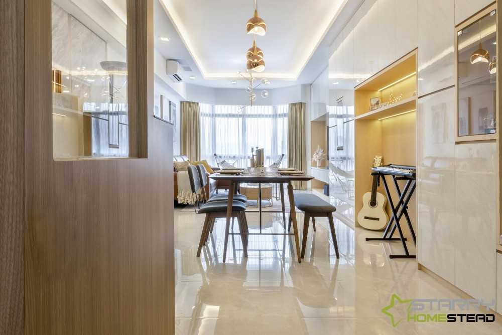 Scandinavian Dining Room with Dining Table and Dining Chairs