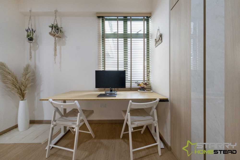 Scandinavian Study with Desk and Computer Table
