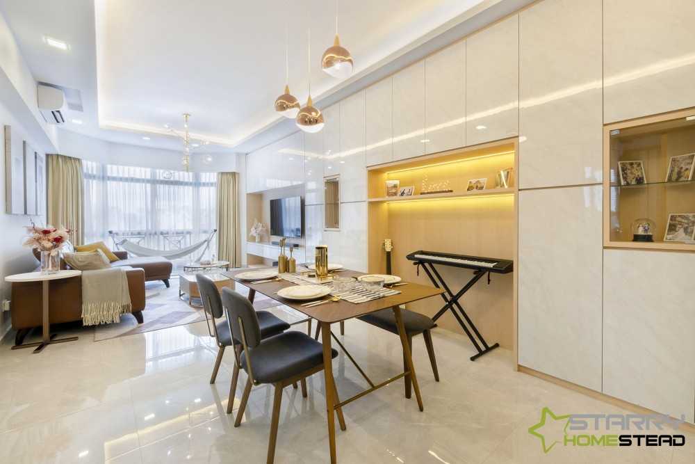 Scandinavian Dining Room with Dining Table and Dining Chairs