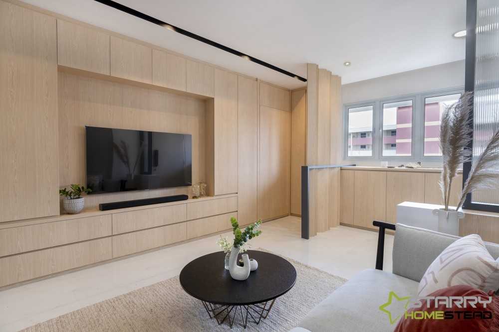 Modern Living Room with TV Console and TV