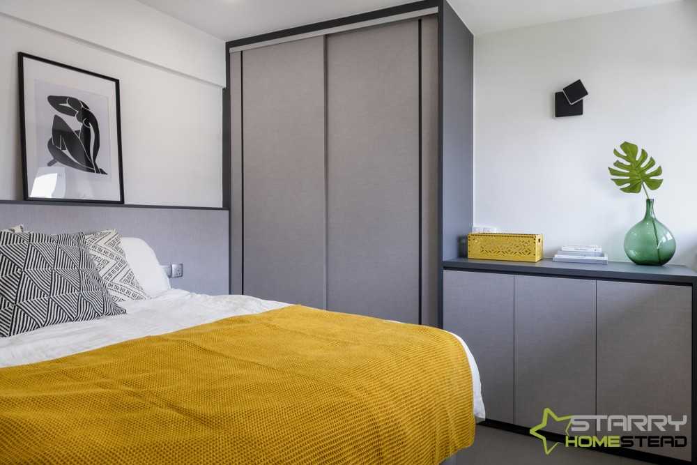 Modern Bedroom with Queen Bed and Bed