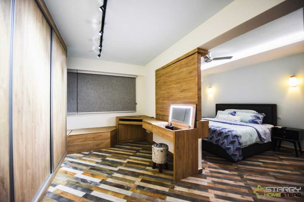 Eclectic Bedroom with Wardrobe and Bed