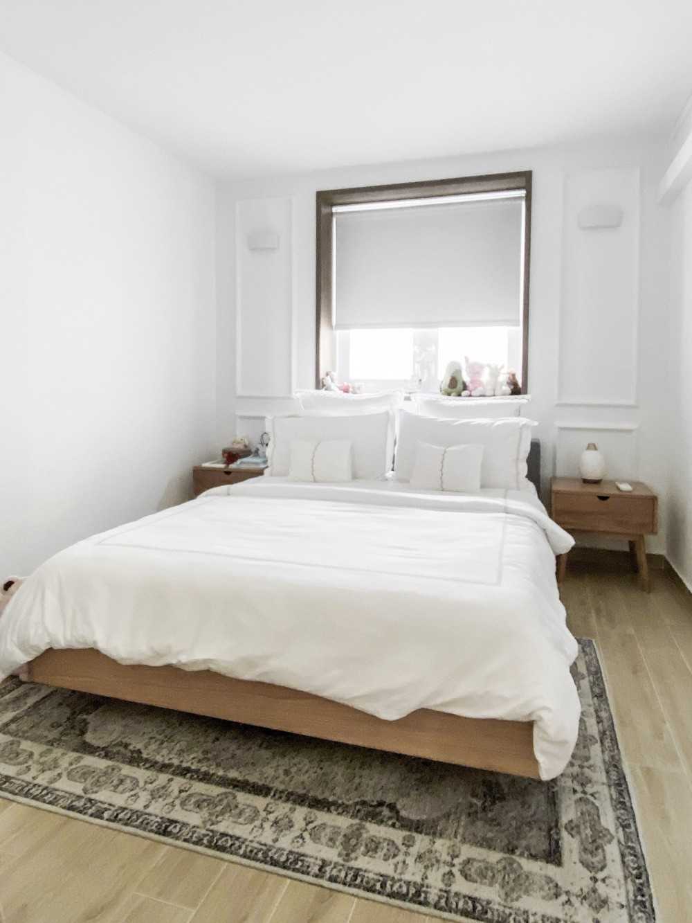 Minimalist Bedroom with Bedside Table and Bed