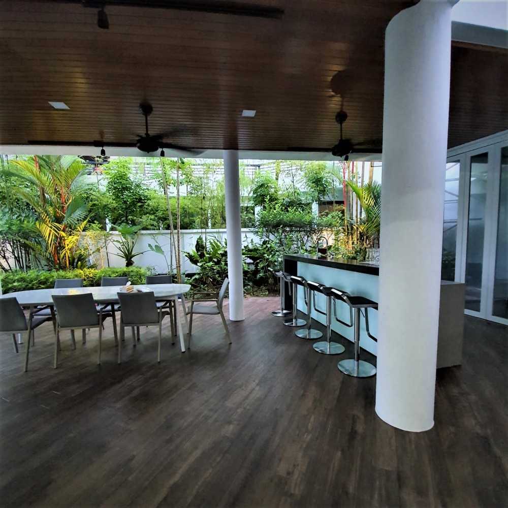 Modern Balcony with Window Shutters and Window Grille
