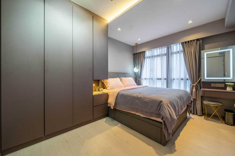 Modern Bedroom with Wardrobe and Bedroom Dresser