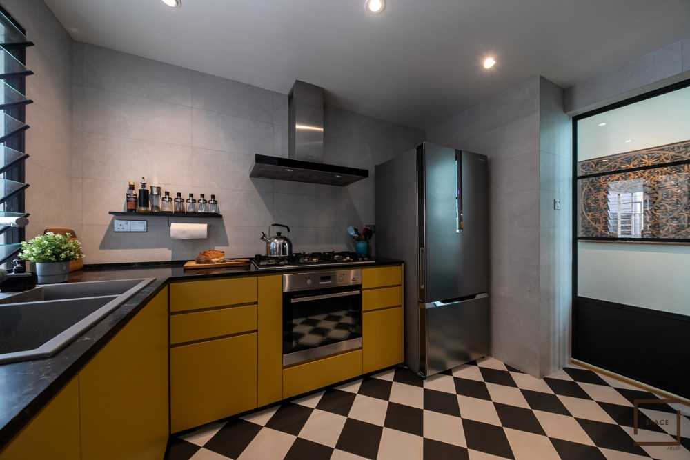 Eclectic Kitchen with Countertop and Kitchen Accessories