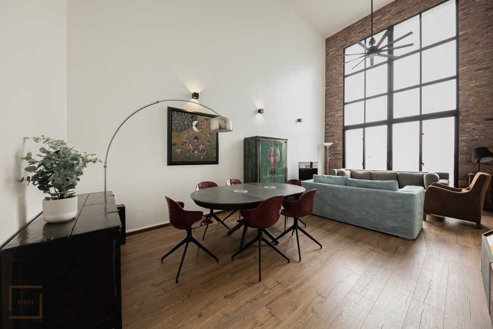 Eclectic Living Room with TV Console and Sofa