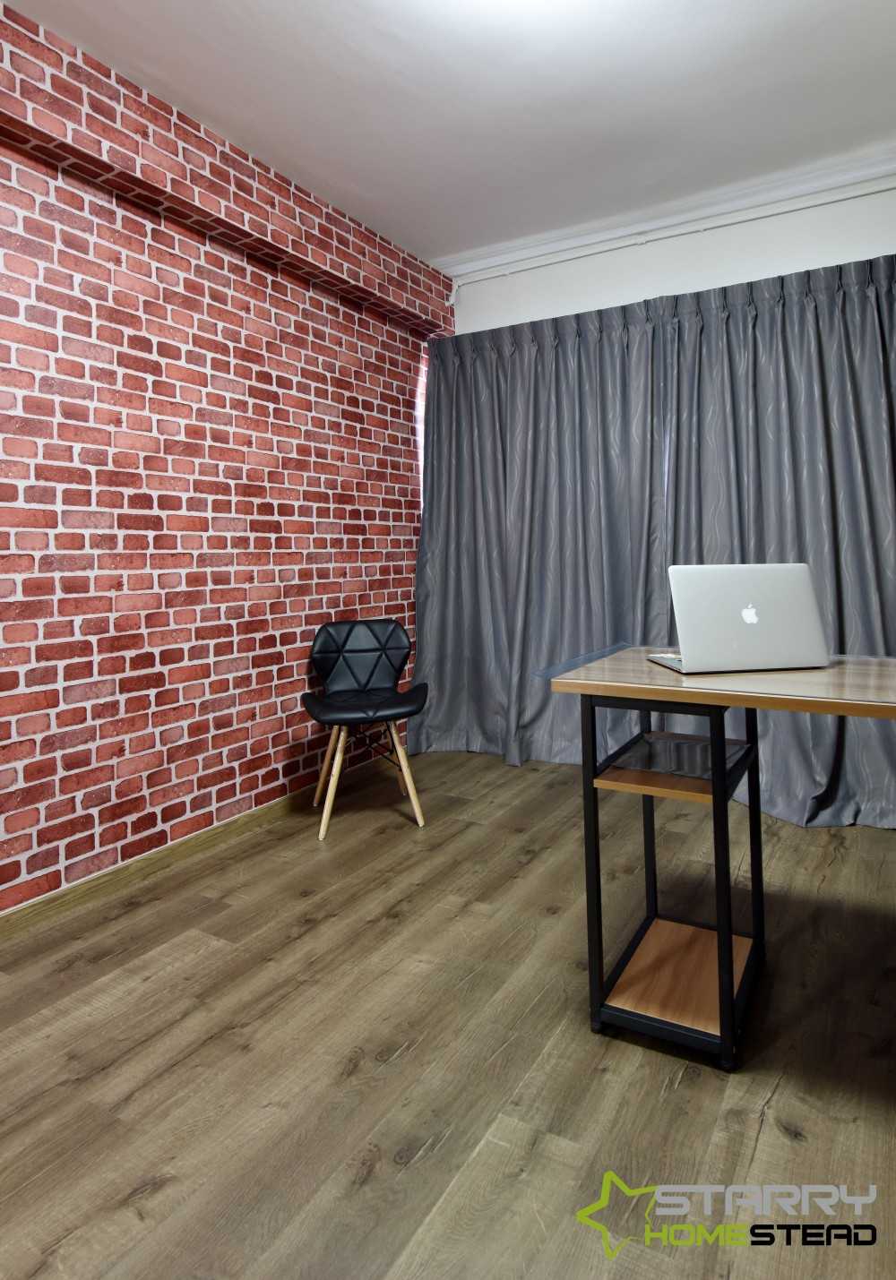 Industrial Workstation with Feature Wall and Desk