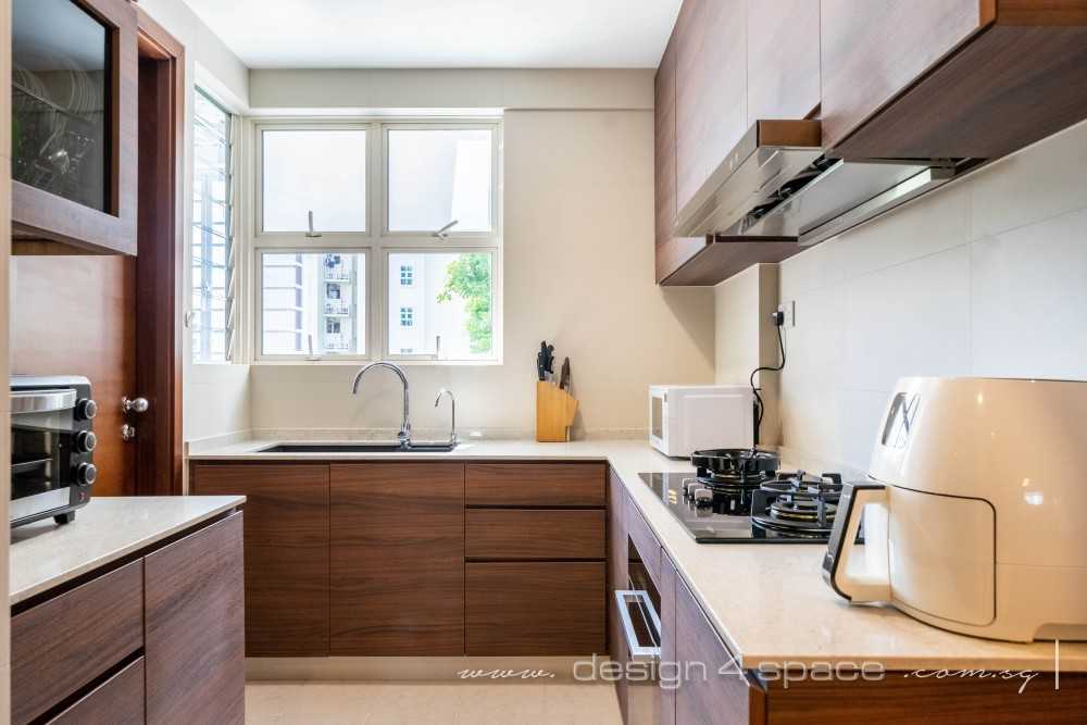 Contemporary Kitchen with Granite Floor and Kitchen Window