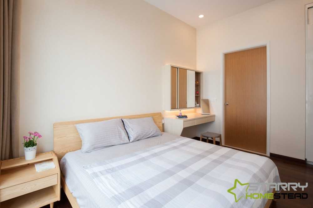 Modern Bedroom with Bedside Table and Bed