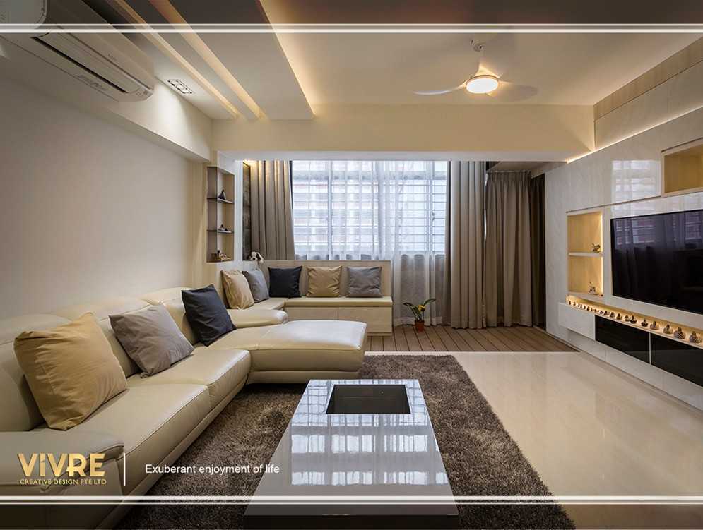 Modern Living Room with Bookshelf and TV Console