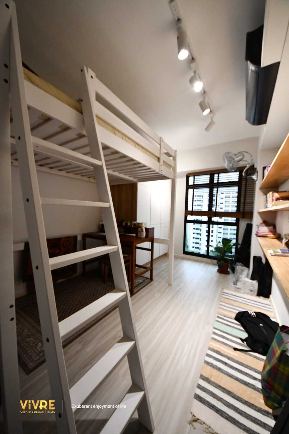 Scandinavian Bedroom with Bed and Lighting