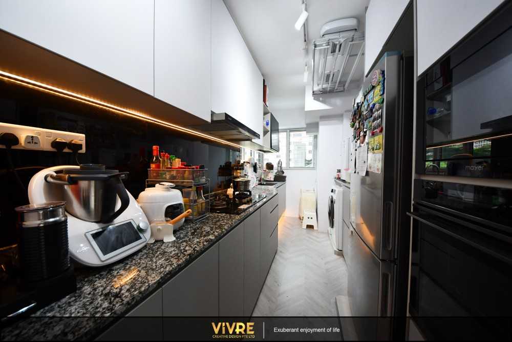 Asian Kitchen with Countertop and Kitchen Accessories