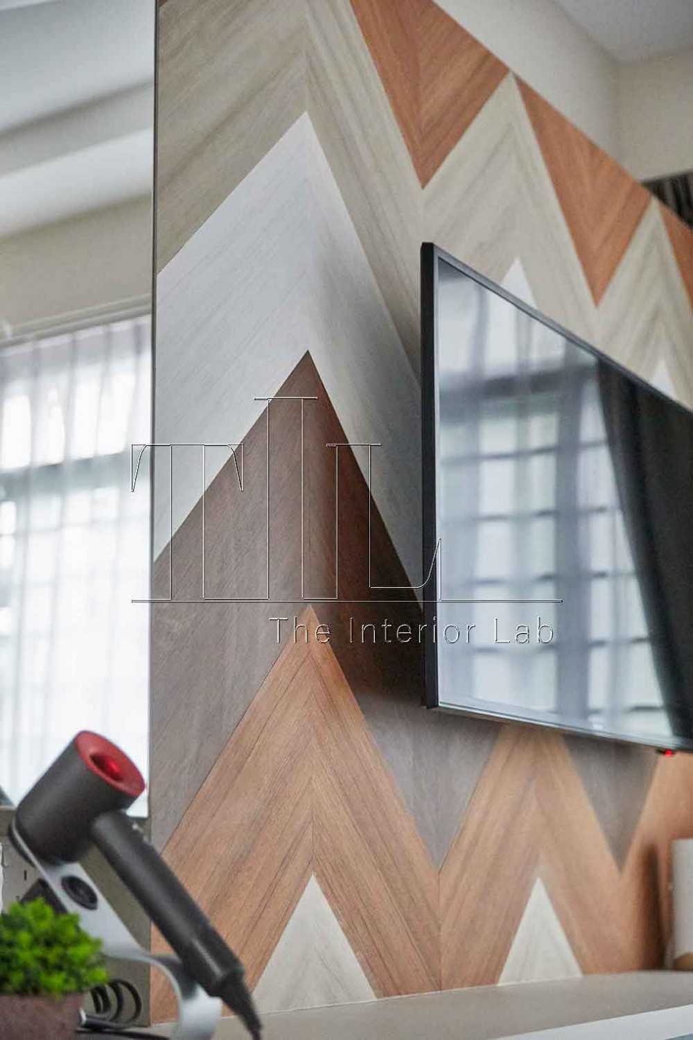 Contemporary Bedroom with Countertop and TV Console
