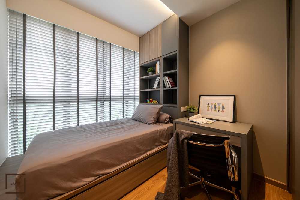 Modern Bedroom with Built-in Bed and Closet