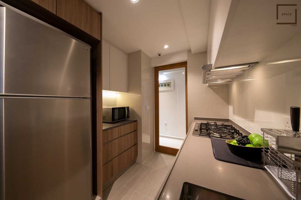 Modern Kitchen with Cupboard and Kitchen Accessories