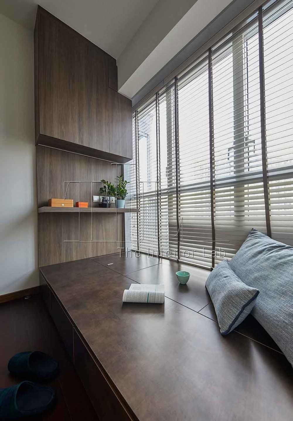 Modern Study with Feature Wall and Window Seat