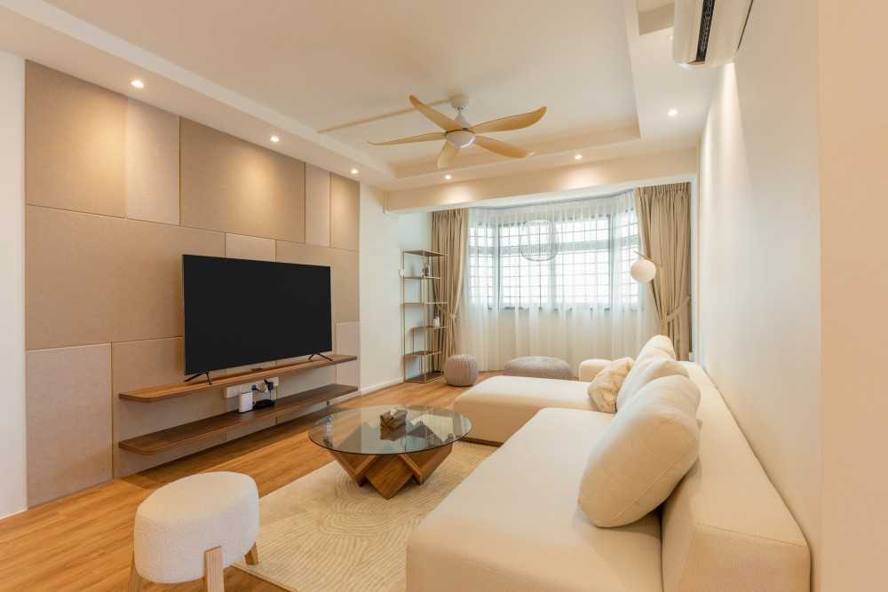 Modern Living Room with Vinyl Flooring and Wood Flooring