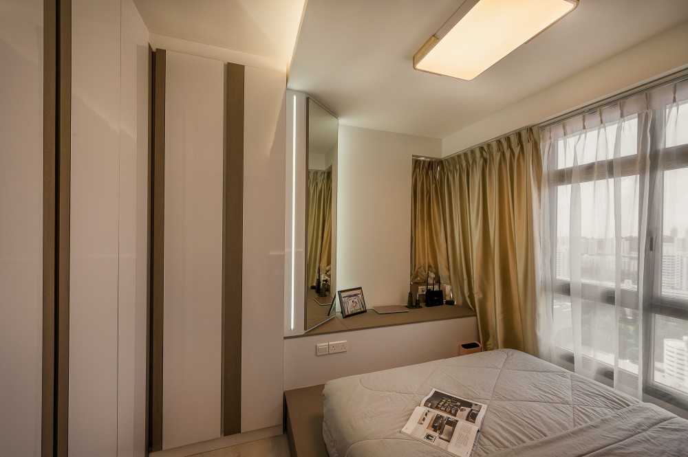 Contemporary Bedroom with Platform Bed and Cove Lighting