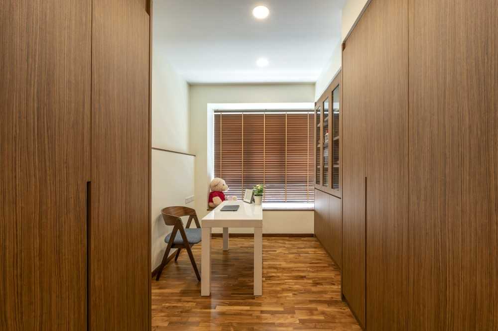 Asian Walk-in Wardrobe with Settee and Parquet Floor