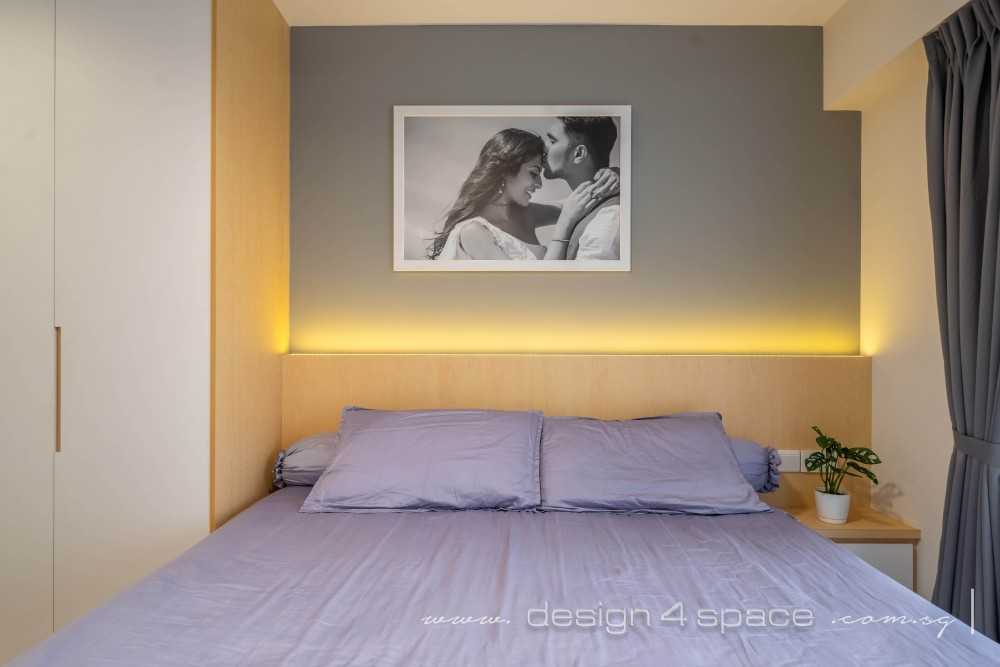 Scandinavian Bedroom with Wardrobe and Built-in Bed