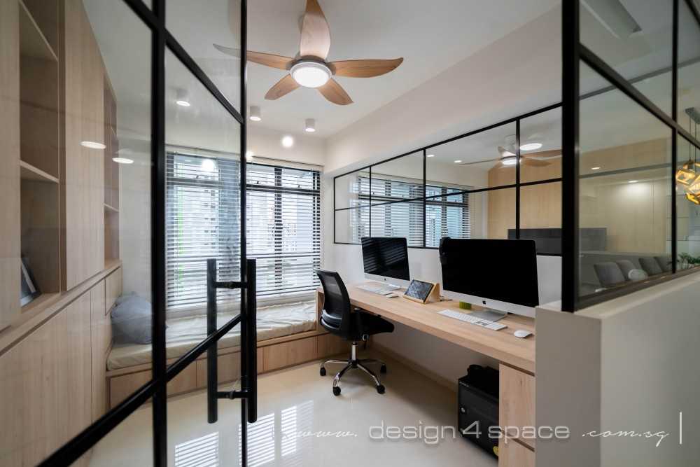 Scandinavian Study with Drop Light and Ceiling Light