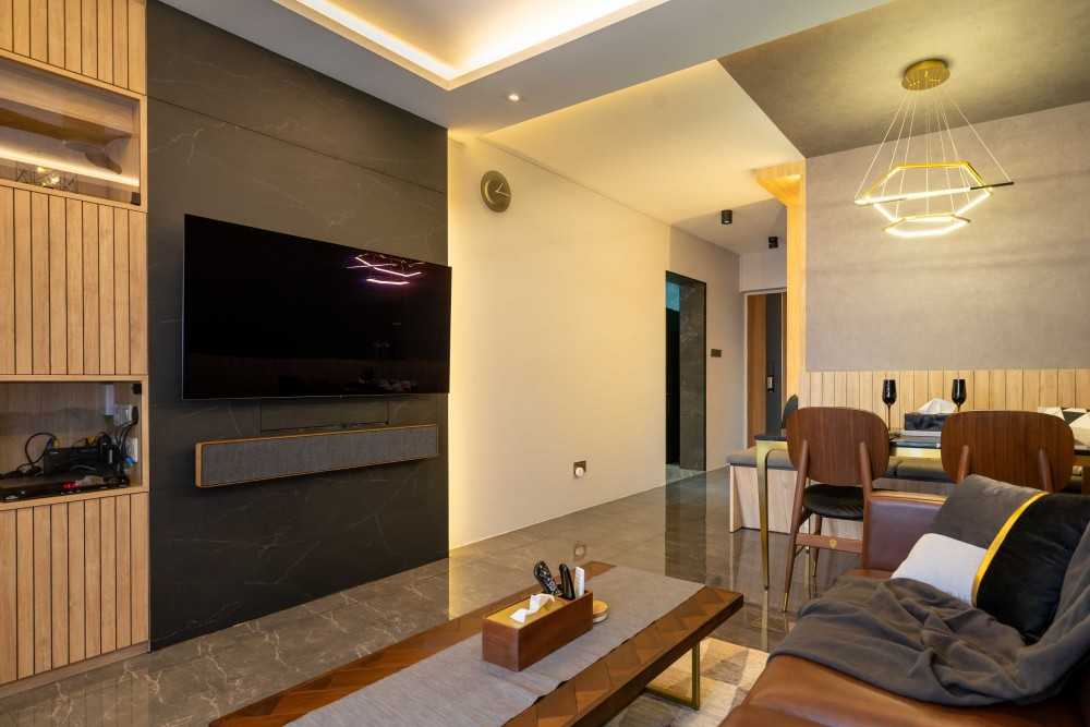 Industrial Living Room with Settee and TV Console
