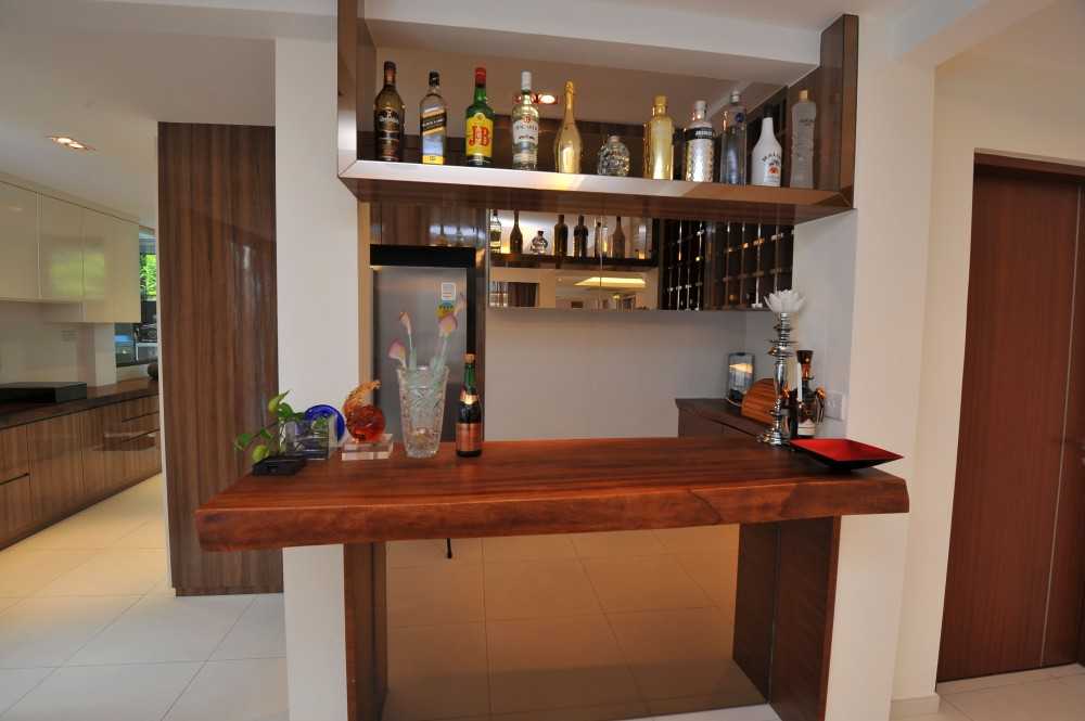 Minimalist Wine Cellar with Drinkware and Shelving Units