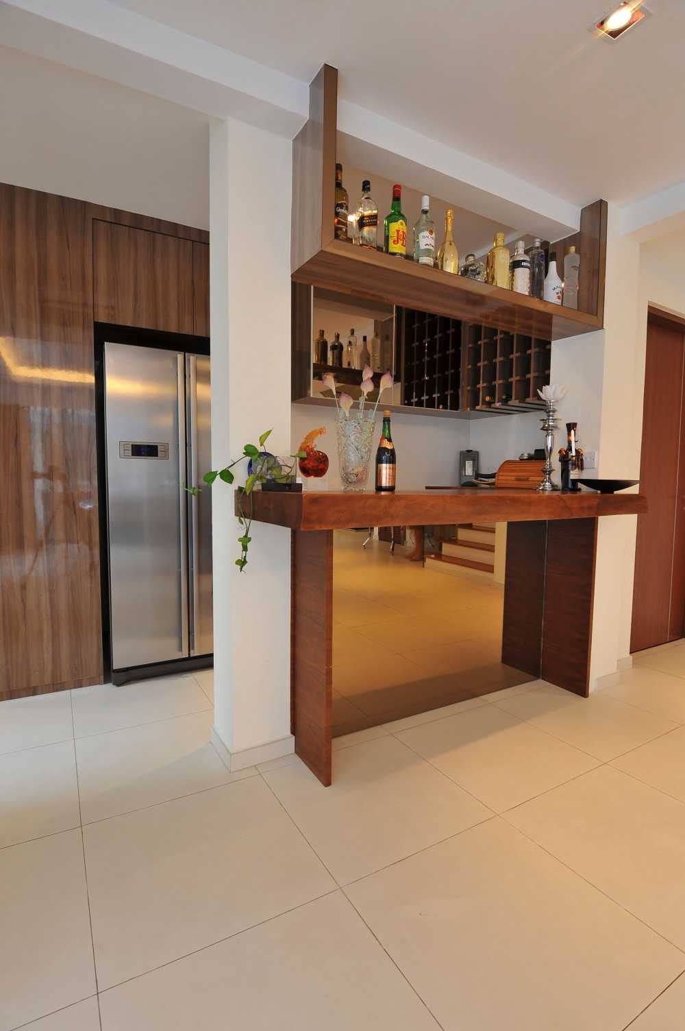 Minimalist Wine Cellar with Drinkware and Shelving Units