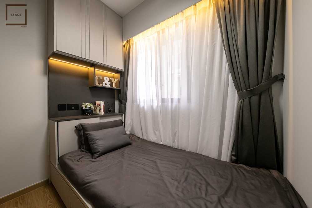 Contemporary Bedroom with Wardrobe and Blinds