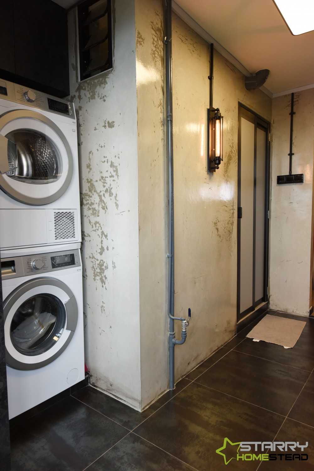 Industrial Kitchen with Washing Machine and Dryer