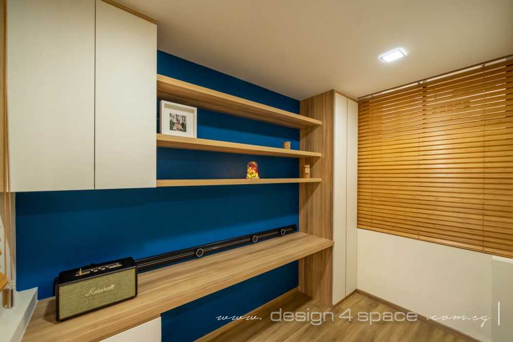Contemporary Study with Drop Ceiling and Ceiling Light
