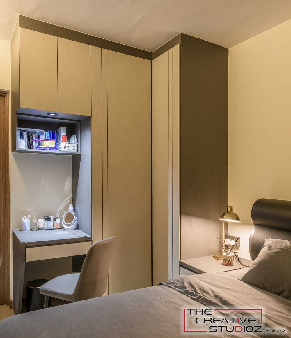 Modern Bedroom with Wardrobe and Bedside Table
