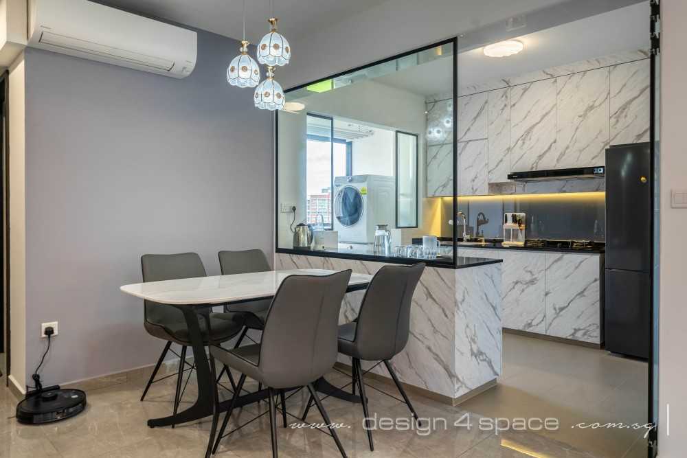 Contemporary Kitchen with Kitchen Window and Kitchen Island