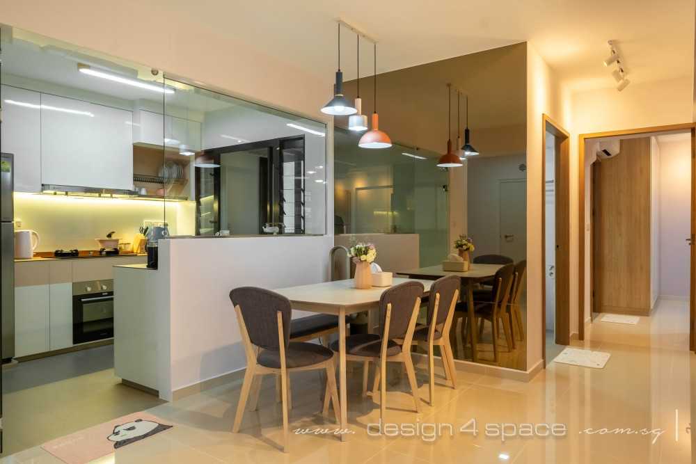 Scandinavian Dining Room with Dining Table and Dining Chairs