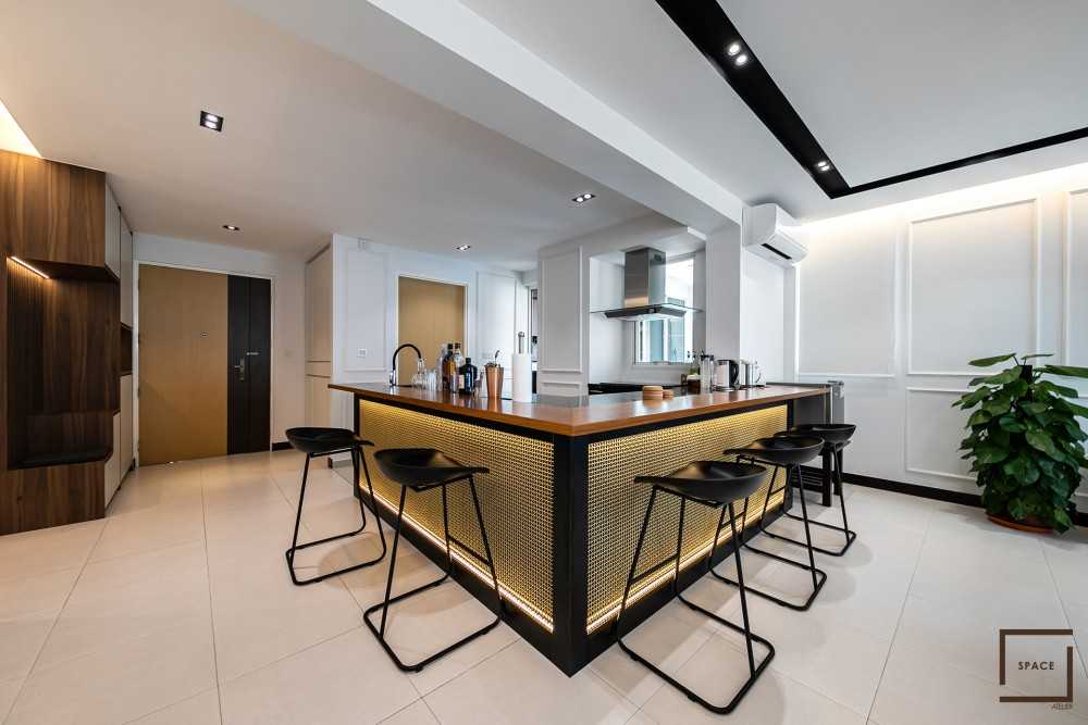 Contemporary Living Room with TV Console and Sofa