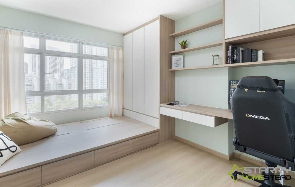Scandinavian Study with Desk and Desk Chairs