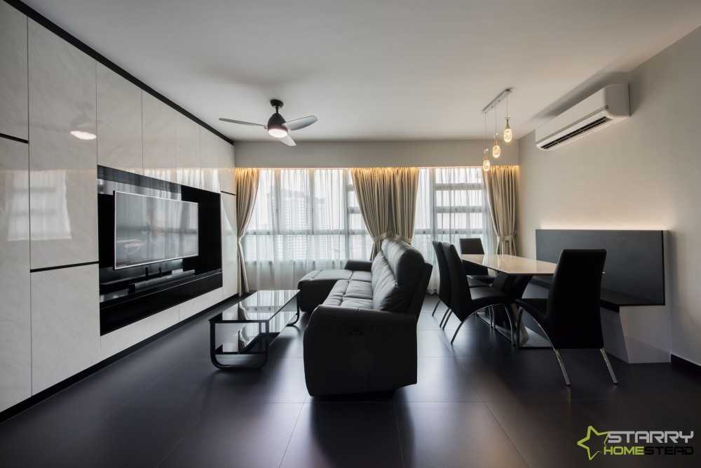 Modern Living Room with Feature Wall and Sofa